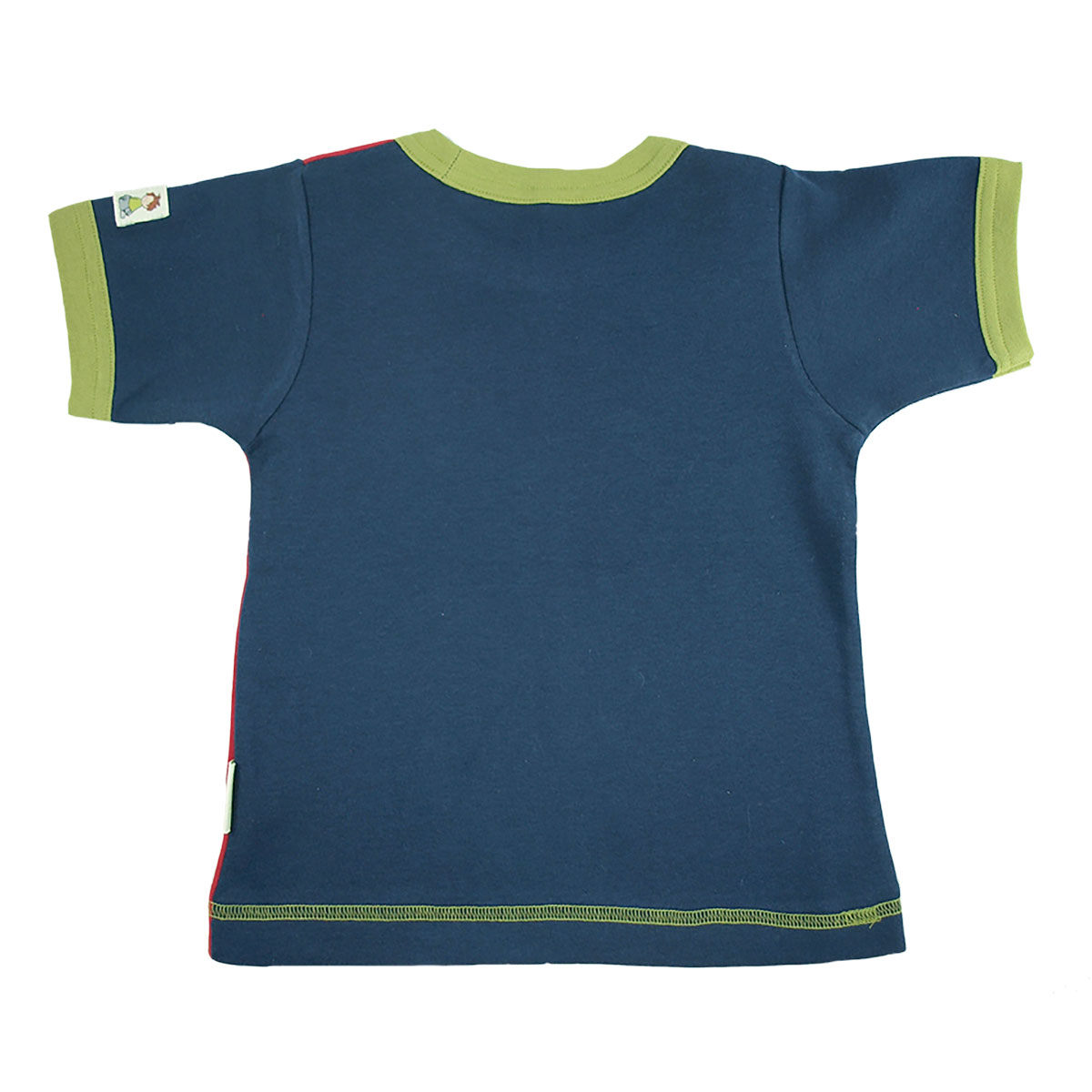t-shirt tröja kort ärm Tim&Teja ekologisk bomull röd/marin/grön