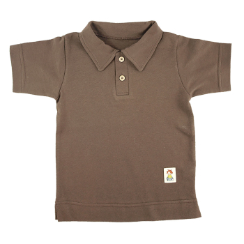 Tim&Teja pikétröja 100% ekologisk bomull ekologiskt färgad brun