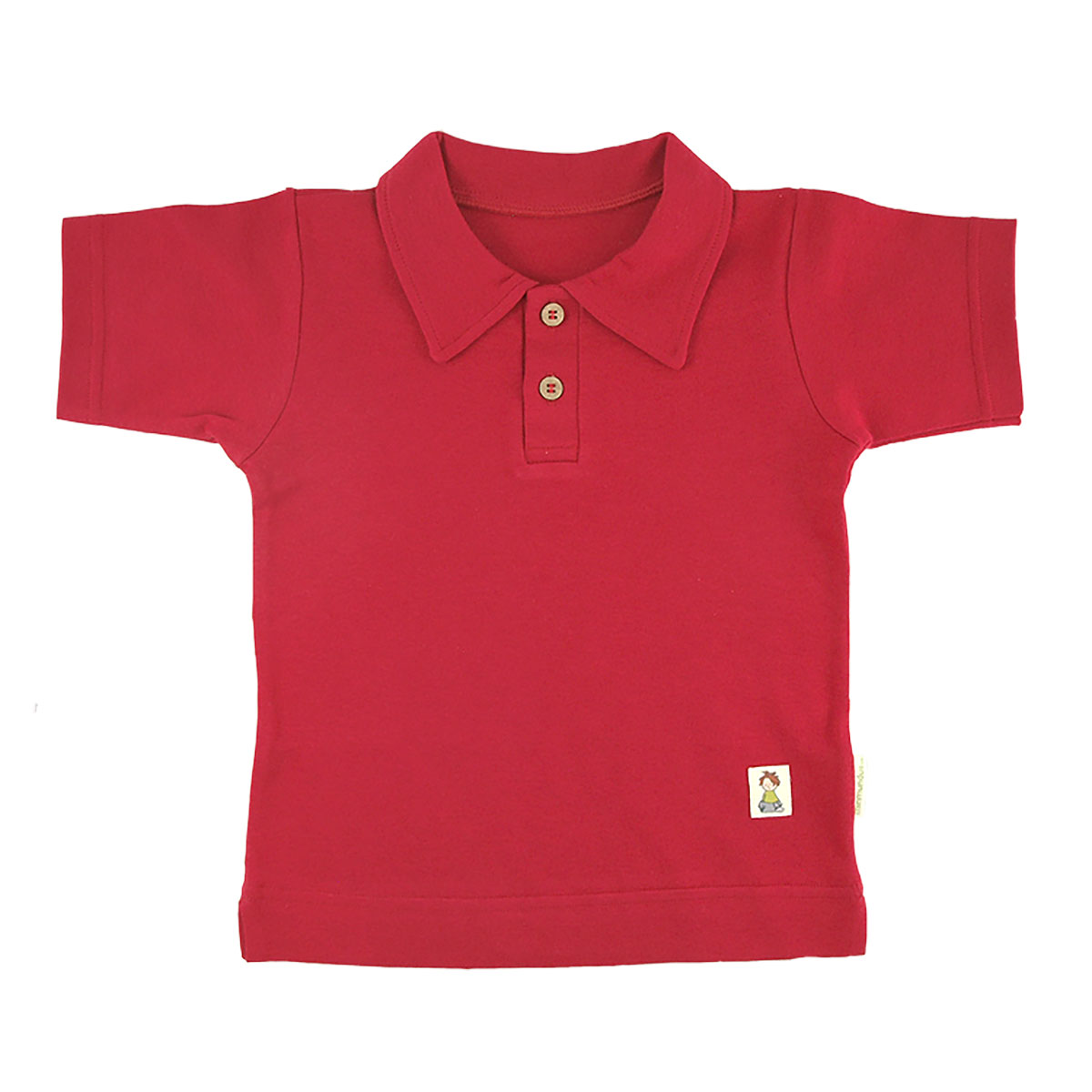 42047 Tim&Teja pikétröja 100% ekologisk bomull ekologiskt färgad röd Tim&Teja pikétröja 100% ekologisk bomull ekologiskt färgad röd