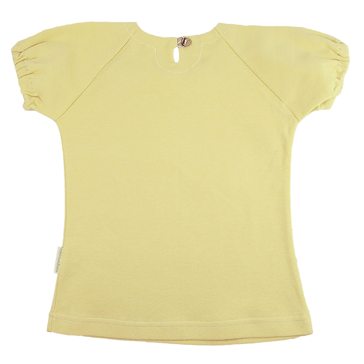 Tim&Teja topp tröja kort ärm av 100% ekologisk bomull ekologiskt färgad gul