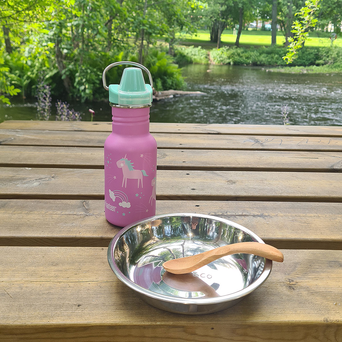 pipmugg vattenflaska Unicorn Klean Kanteen, rostfri tallrik 14 cm