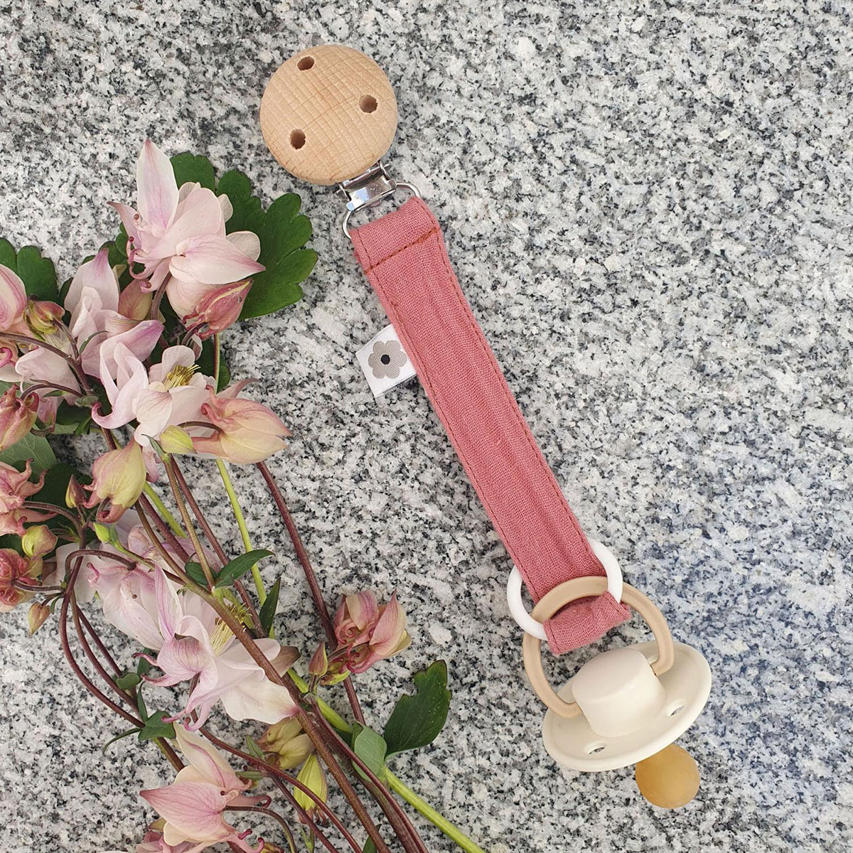 Napphållare ekologisk från Summerville mörkrosa