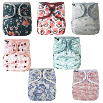 34002 Eco Mini PUL-skal blöjbyxa 7 olika mönster och färger