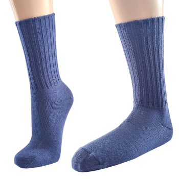 Minimundus ribbade ullstrumpor dam och herr merinoull blå