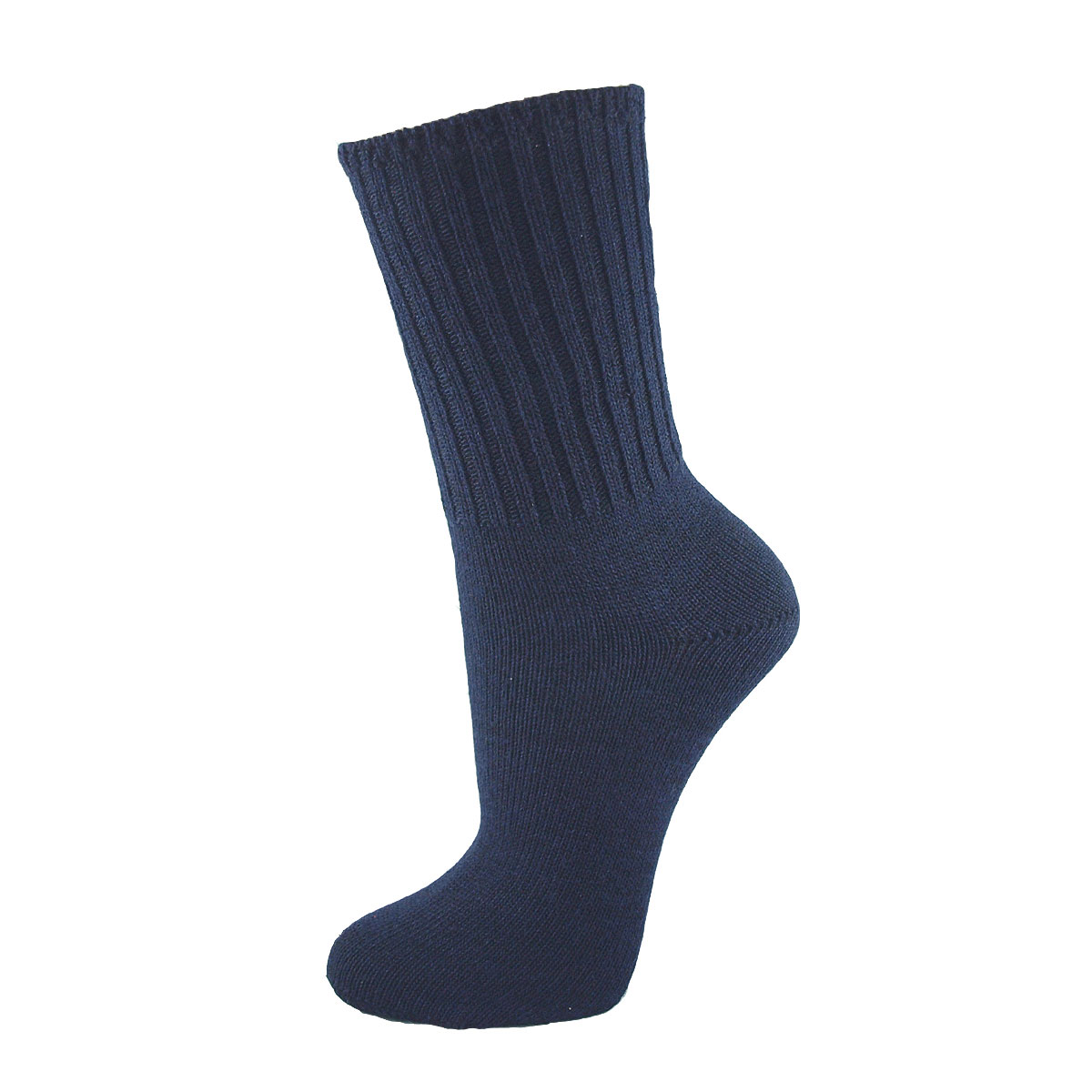Minimundus ribbade ullstrumpor dam merinoull marinblå