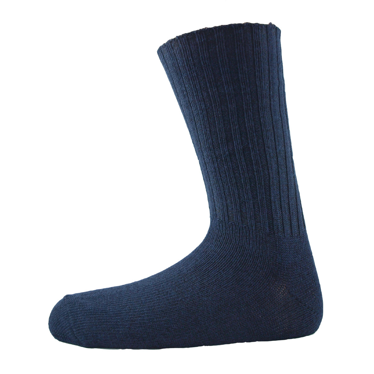 Minimundus ribbade ullstrumpor herr merinoull marinblå