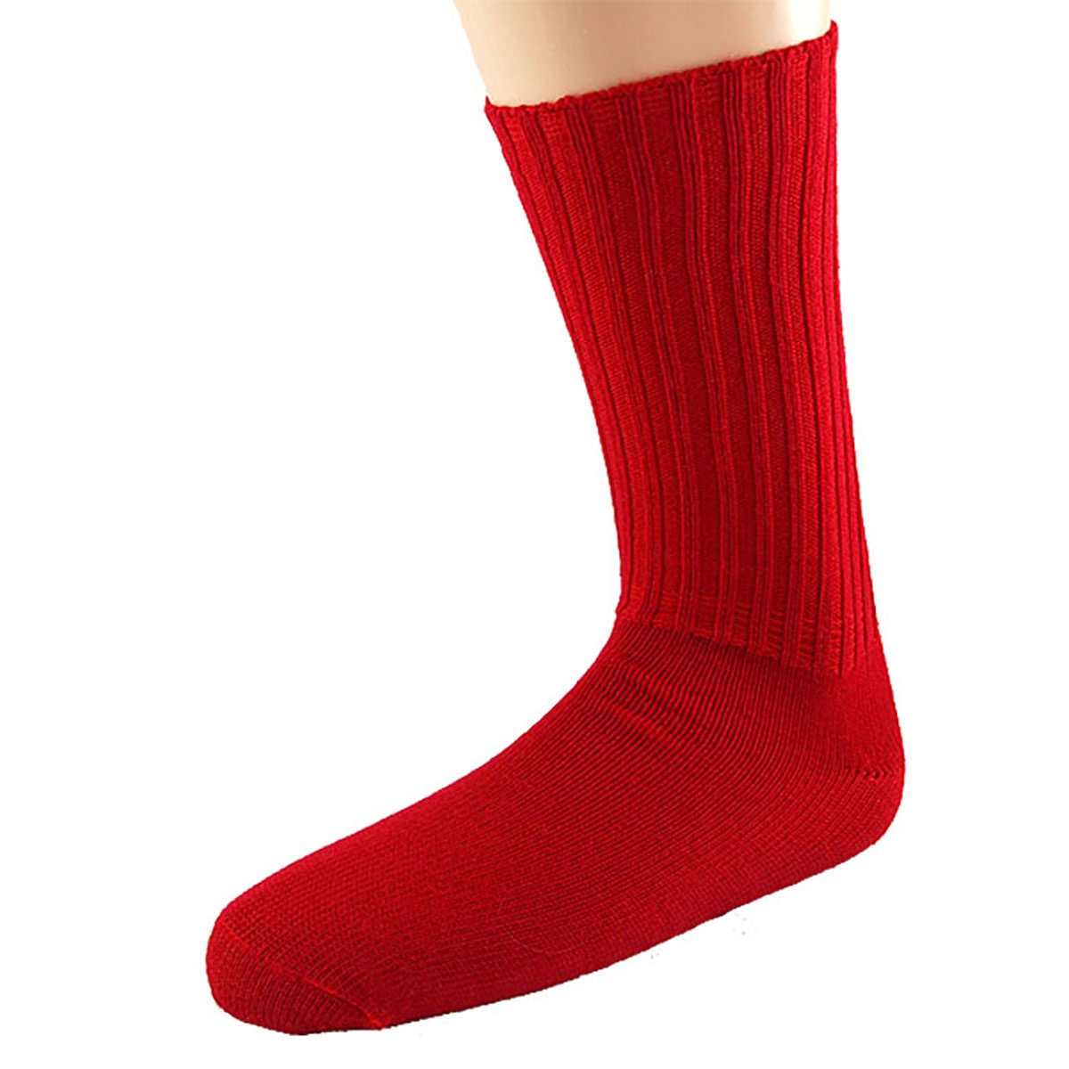 Minimundus ribbade ullstrumpor herr merinoull röda