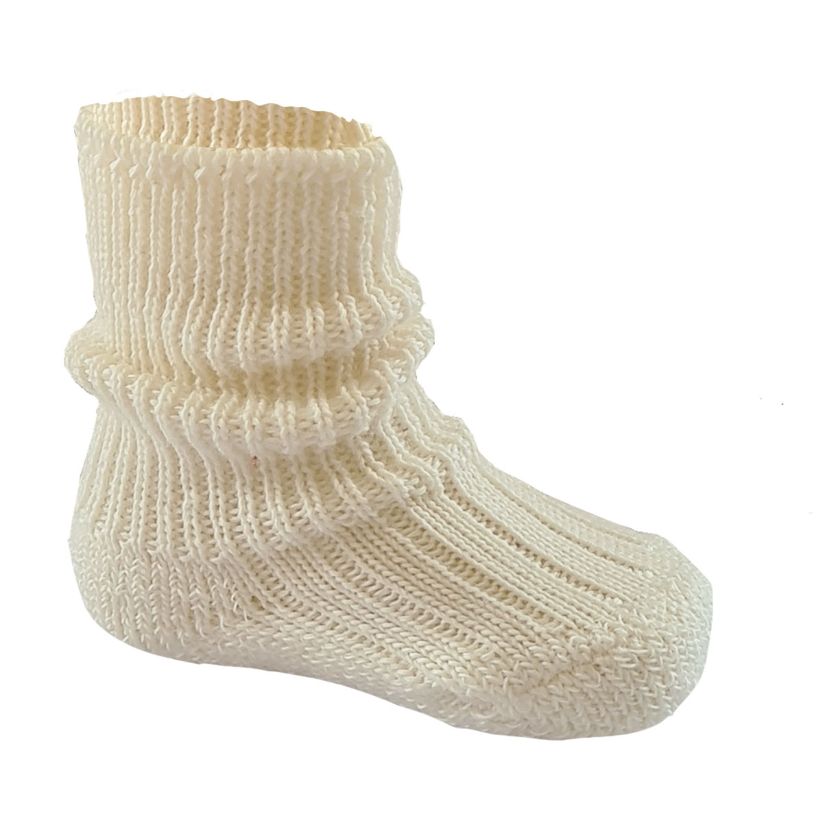 Minimundus babystrumpor storlek 15-17 av 100% merinoull ullvita
