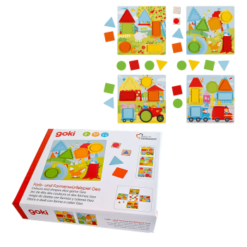 Färg- och form tärningsspel geometriska former