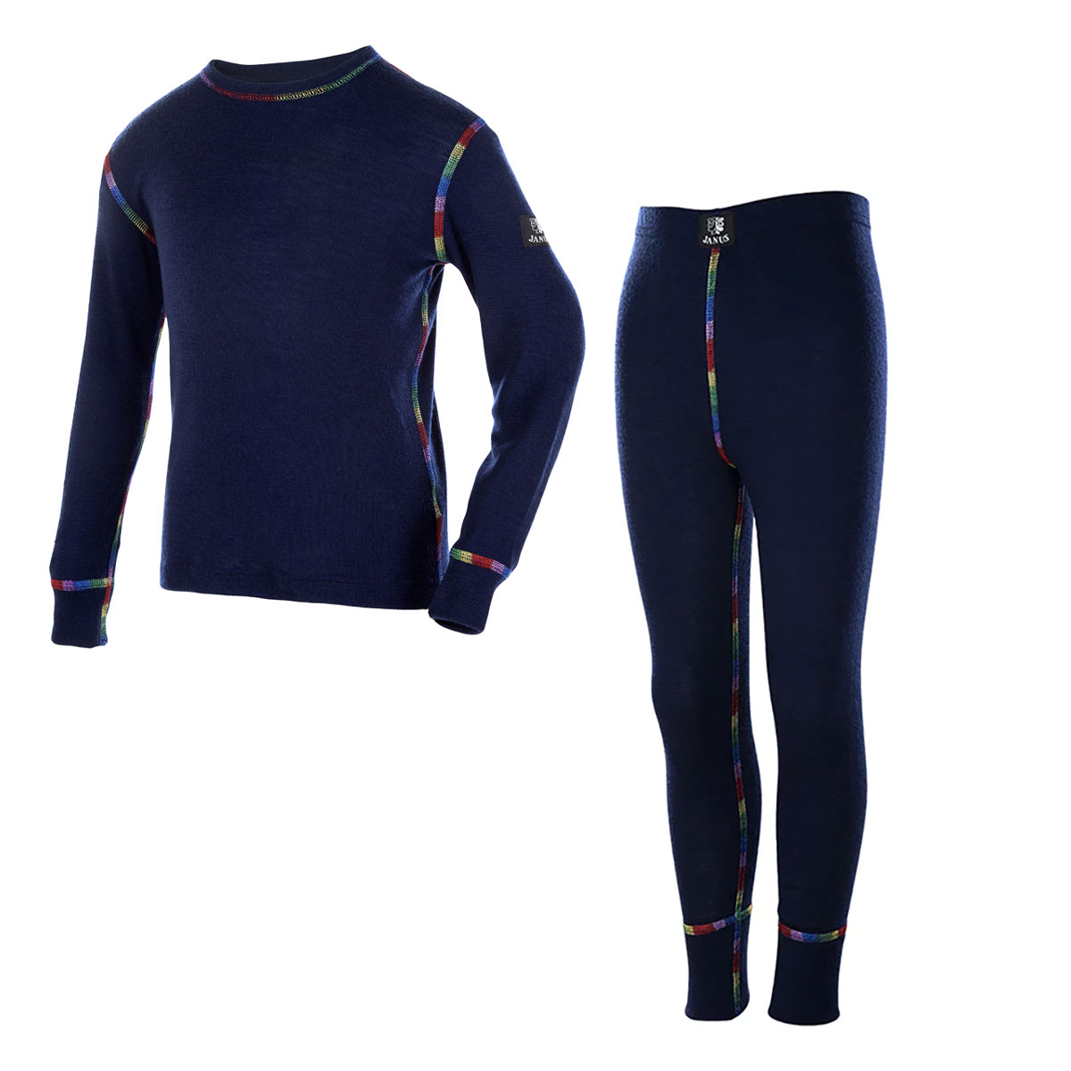 45241 Janusunderställ regnbågsull 100% merinoull marinblå Janusunderställ regnbågsull 100% merinoull marinblå