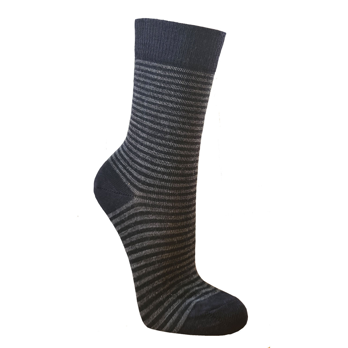 Minimundus tunna strumpor av merinoull vuxenstorlek marinblå/gråmelerade