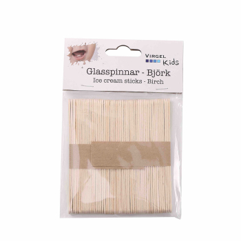 glasspinnar av obehandlad björk 50 st 11,5 x 1 x 0,2 cm