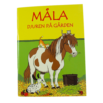 Målarbok Djuren på gården 16 bilder