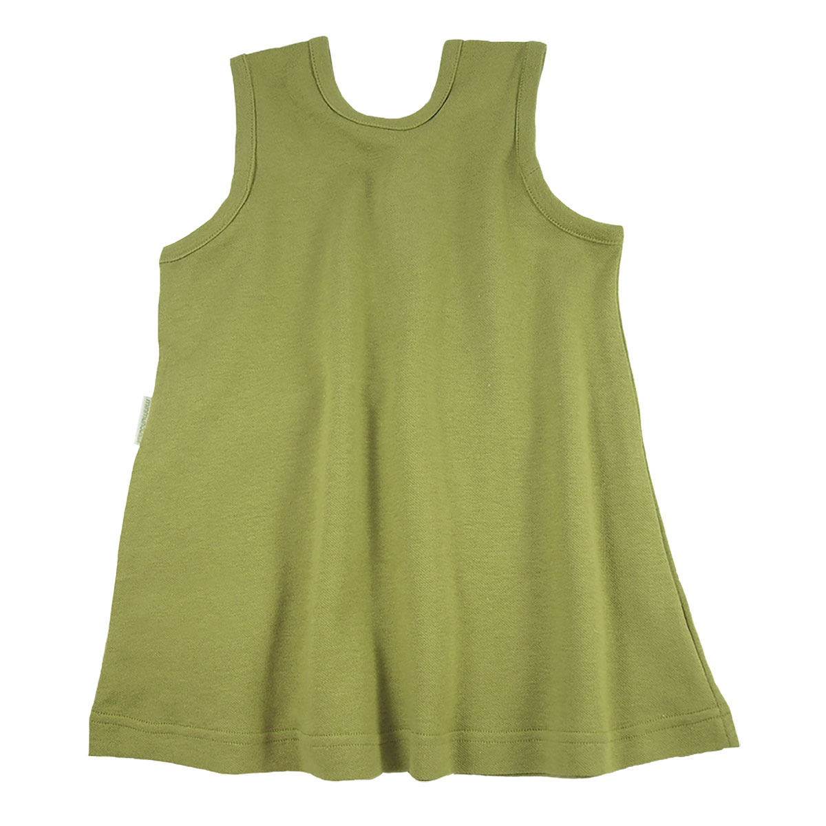 Tim&Teja hängselklänning 100% ekologisk bomull ekologiskt färgad grön