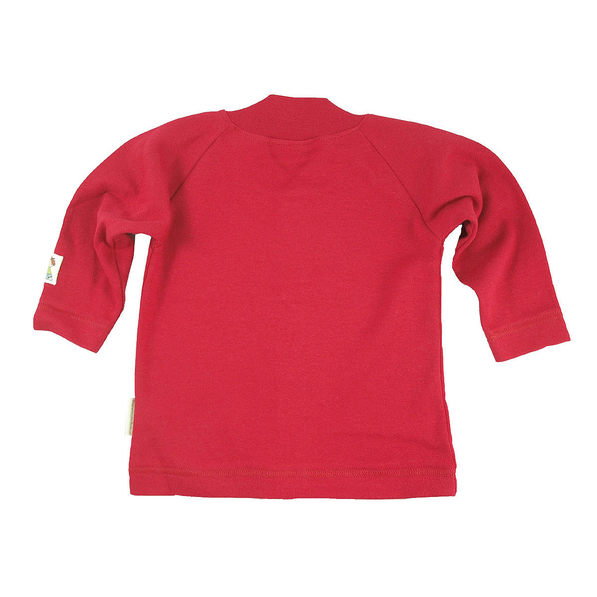 Tim&Teja kofta av 100% ekologisk bomull ekologiskt färgad röd knappar av kokos