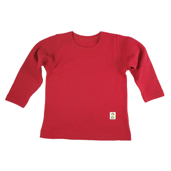 Tim&Teja tröja med lång ärm 100% ekologisk bomull ekologiskt färgad röd